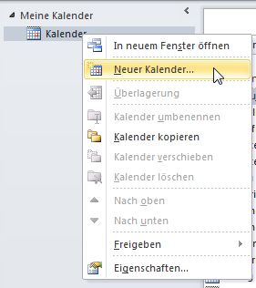 Mehrere Kalender in Outlook nutzen