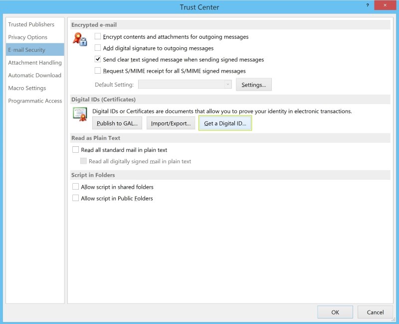 Outlook screenshot