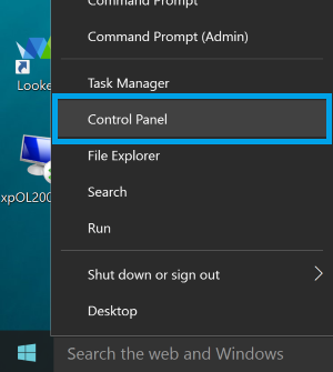 find control panel when windows 10 search not working