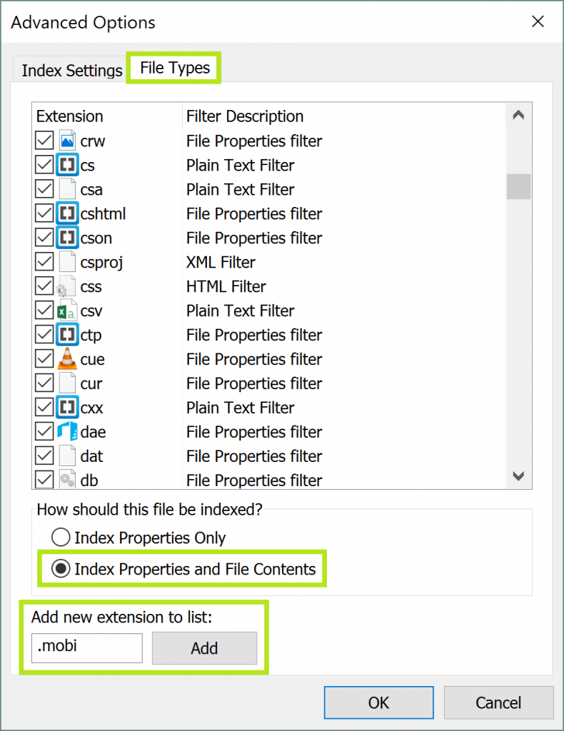 windows search index find file content