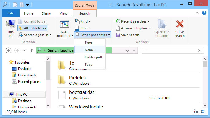 How To Use Windows 8 Desktop Search